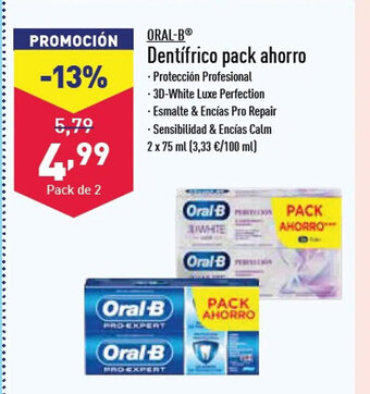 ALDI Dentifrico Pack Ahorro oferta