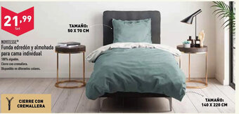 ALDI Funda Edredón y Almohada Para Cama Individual oferta