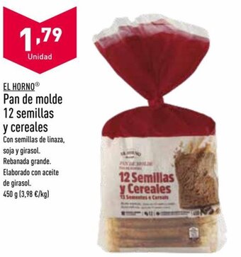 ALDI Pan de Molde 12 Semillas Y Cereales oferta