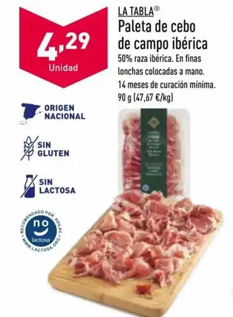 ALDI Paleta de Cebo de Campo Ibérica oferta