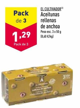 ALDI Aceitunas Rellenas de Anchoa oferta