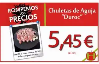 Hiper Usera Chuletas de Aguja "Duroc" oferta