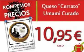 Hiper Usera Queso "Cerrato" Umami Curado oferta