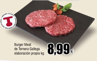 FROIZ Burger Meat de Ternera Gallega Elaboración Propia Kg oferta