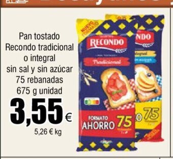FROIZ Pan Tostado Recondo Tradicional oferta