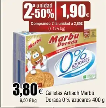 FROIZ Galletas Artiach Marbú Dorada 0% Azúcares 400g oferta