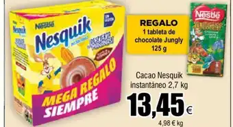 FROIZ Cacao Nesquik Instantáneo 2.7kg oferta