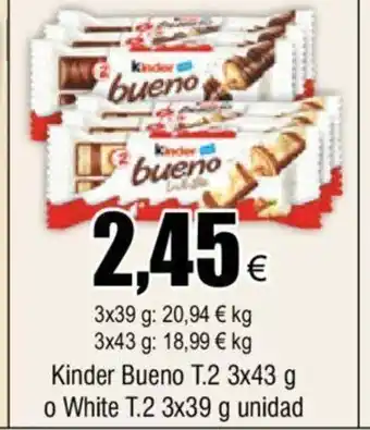 FROIZ Kinder Bueno T.2 3x43g oferta
