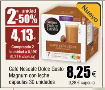 FROIZ Café Nescafé Dolce Gusto Magnum Con Leche Cápsulas 30 Unidades oferta