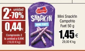 FROIZ Mini Snack'in Campofrio Fuet 50g oferta