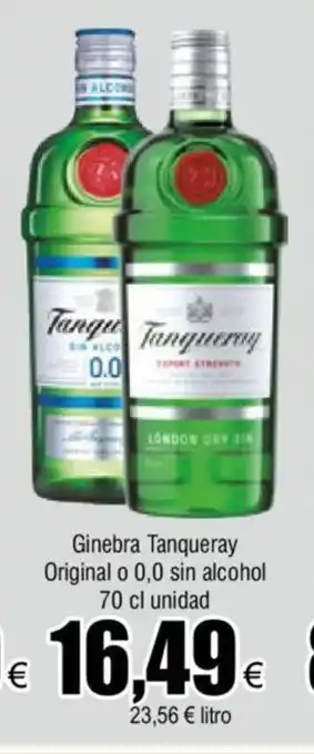 FROIZ Ginebra Tanqueray Original 0.0 Sin Alcohol 70cl Unidad oferta