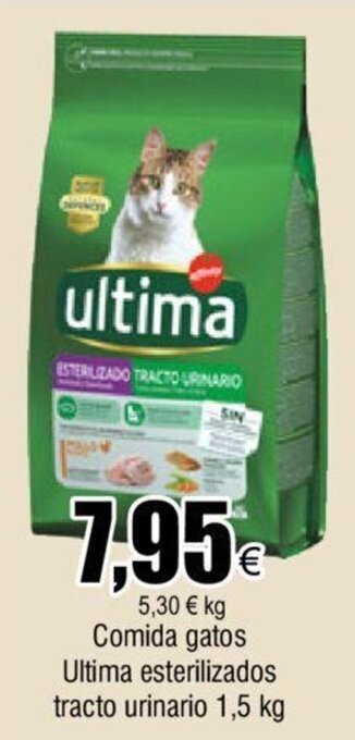 FROIZ Comida gatos Ultima Esterilizados Tracto Urinario 1.5kg oferta