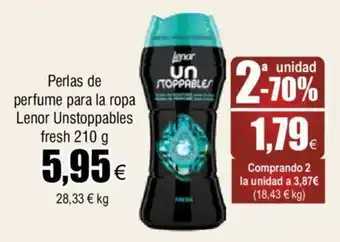 FROIZ Perlas de Perfume Para La Ropa Lenor Unstoppables Fresh 210g oferta