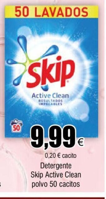 FROIZ Detergente Skip Active Clean Polvo 50 Cacitos oferta
