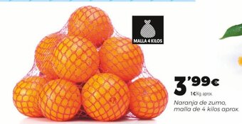 Supermercados Lupa Naranja De Zumo, Malla de 4 kilos aprox oferta
