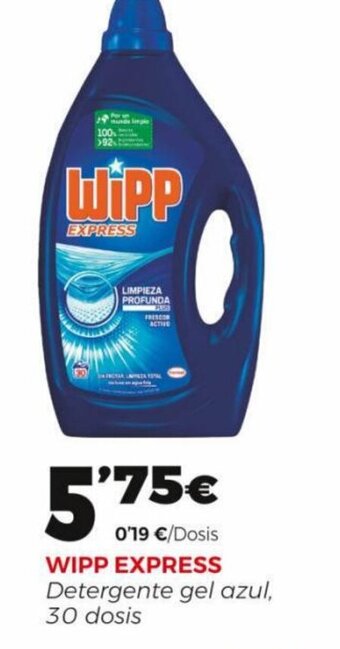 Supermercados Lupa Wipp Express Detergente Gel Azul 30 dosis oferta