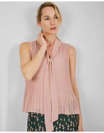 Trucco Blusa sin mangas lazo en cuello oferta