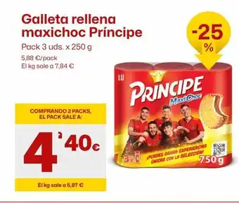 AhorraMas Galletas rellenas de chocolate príncipe oferta