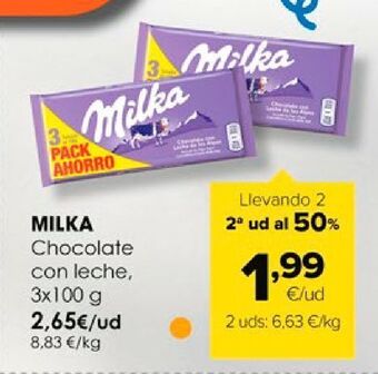 Autoservicios Familia Chocolate con leche milka oferta