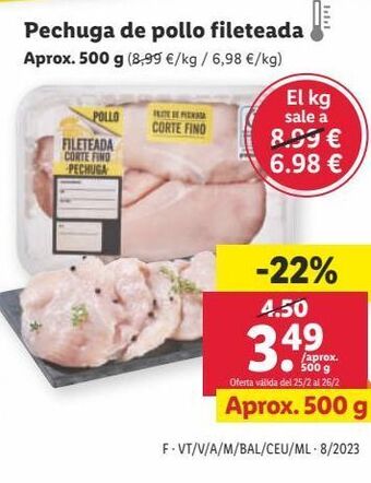 Lidl Pechuga de pollo oferta