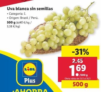Lidl Uvas oferta