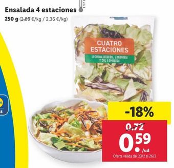 Lidl Ensalada 4 estaciones oferta