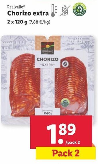 Lidl Chorizo extra realvalle oferta