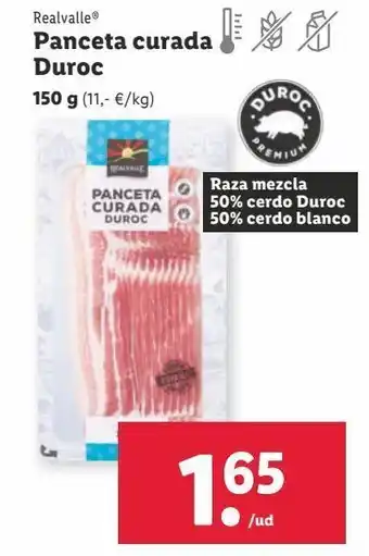 Lidl Panceta curada realvalle oferta