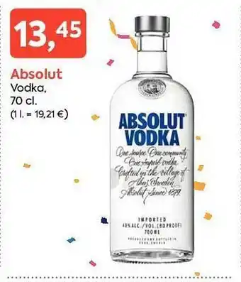 Suma Supermercados Absolut vodka oferta