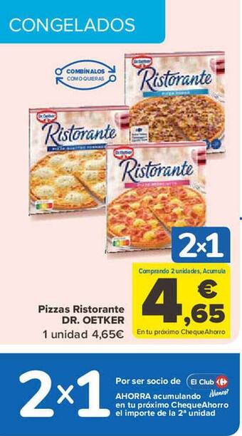 Carrefour Pizzas ristorante dr oetker oferta