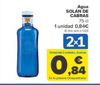 Carrefour Agua solán de cabras oferta