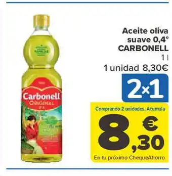 Carrefour Aceite oliva suave 0,4° carbonell oferta
