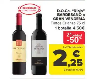 Carrefour Doca rioja bardesano o gran vendema oferta