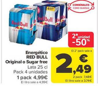 Carrefour Energético red bull oferta
