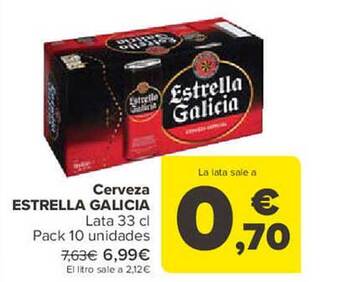 Carrefour Cerveza estrella galicia oferta