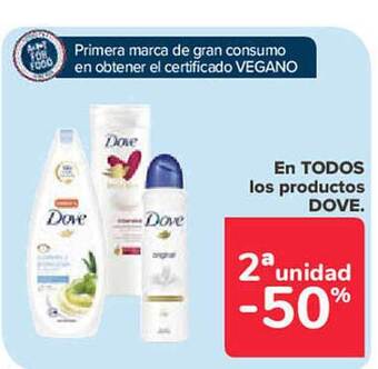 Carrefour En todos los productos dove oferta