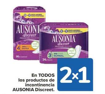 Carrefour En todos los productos de incontinencia ausonia discreet oferta