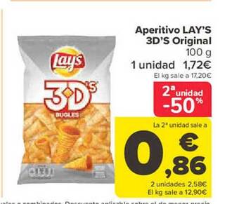 Carrefour Aperitivo lay's 3d's original oferta