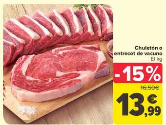 Carrefour Chuletón o entrecot de vacuno oferta