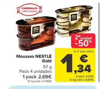Carrefour Mousses nestlé gold oferta