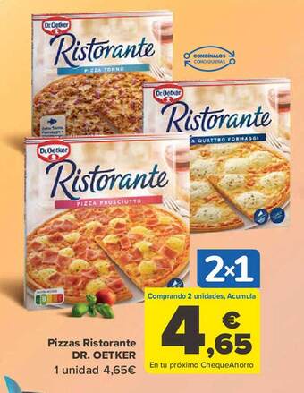 Carrefour Pizzas ristorante dr. oetker oferta