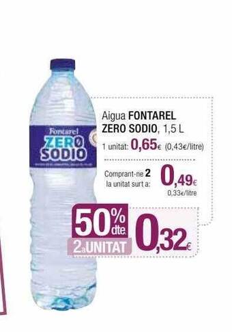 Condis Aigua fontarel zero sodio oferta