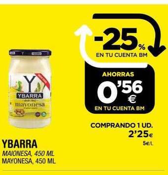 BM Supermercados Ybarra mayonesa oferta