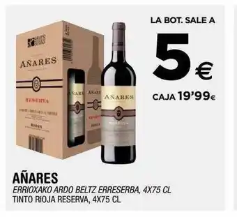 BM Supermercados Añares tinto rioja reserva oferta