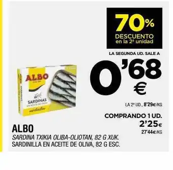 BM Supermercados Albo sardinilla en aceite de oliva oferta
