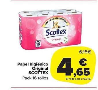 Carrefour Market Papel higiénico original scottex oferta