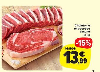 Carrefour Market Chuletón o entrecot de vacuno oferta