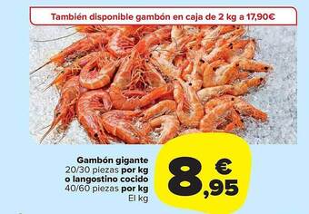 Carrefour Market Gambón gigante o langostino cocido oferta
