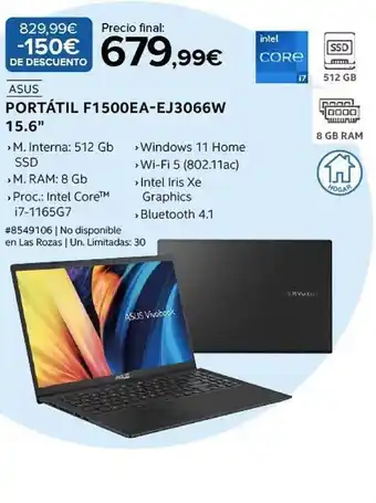 Costco Asus portátil 15.6 oferta
