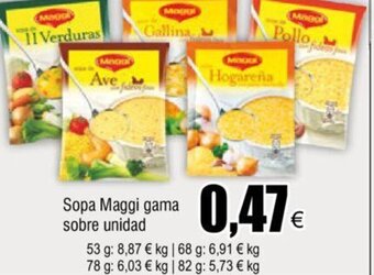 FROIZ Sopa Maggi Gama Sobre Unidad oferta